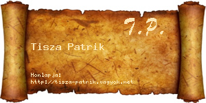 Tisza Patrik névjegykártya