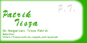 patrik tisza business card